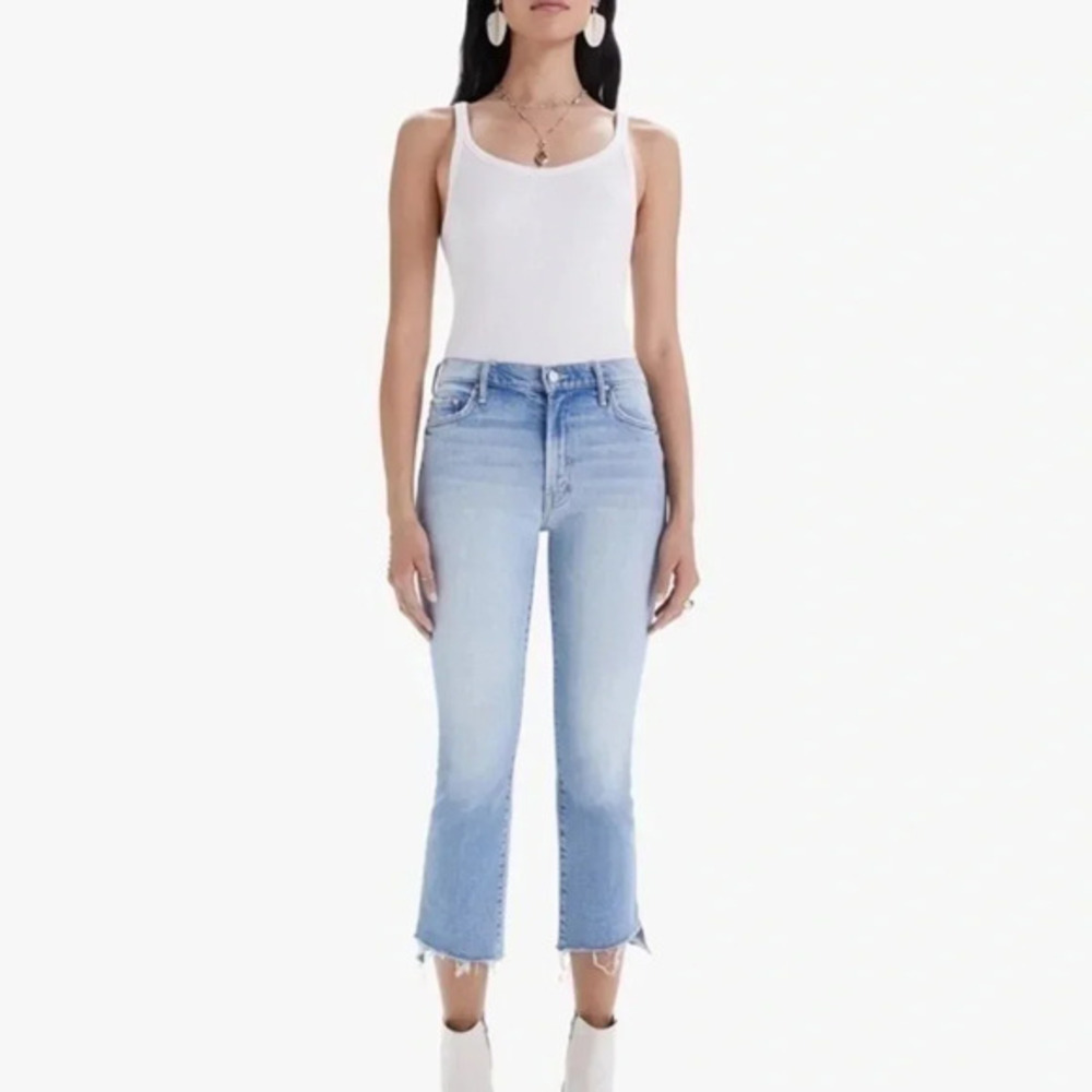 Mother Superior The Insider Crop Step Fray Jeans I Confess size 24 B620